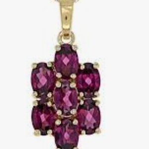 RHODALITE GARNET PENDANT WITH  CHAIN